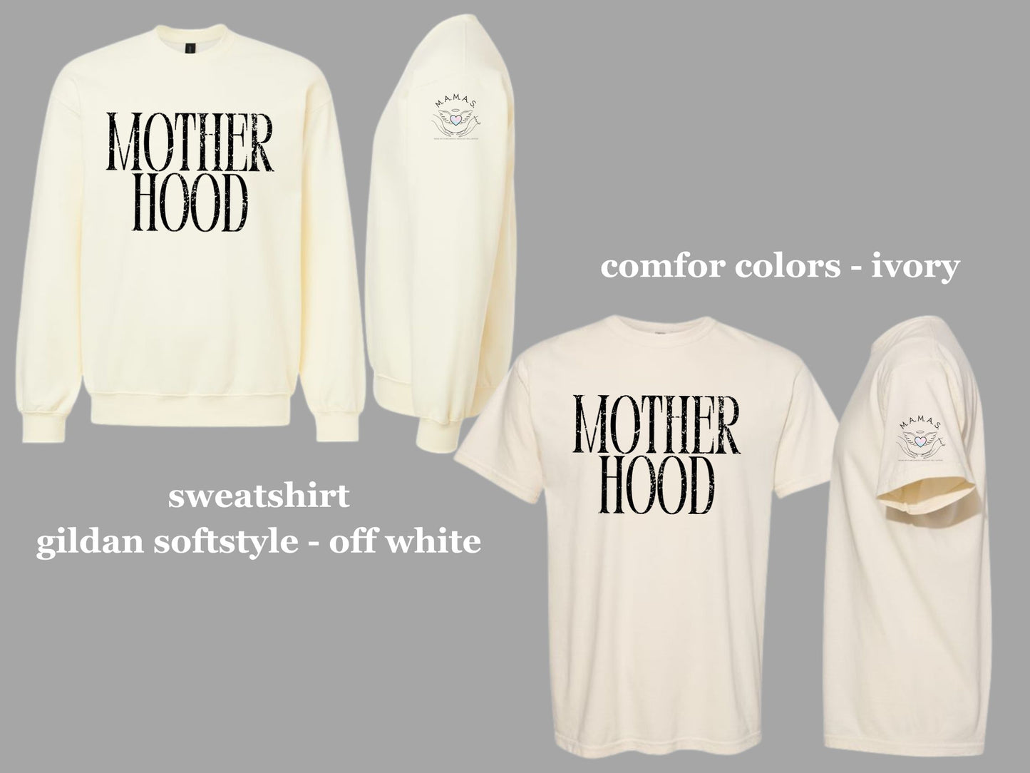 MOTHERHOOD SHIRT OR SWEATSHIRT - IVORY/OFF WHITE