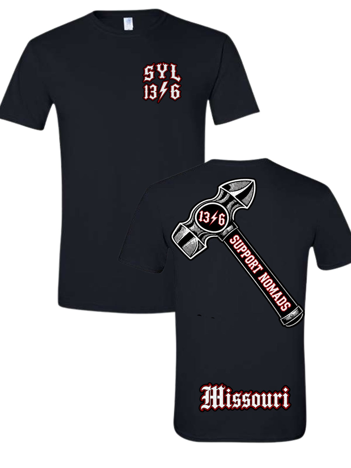 SYL 13/6 HAMMER BLACK TEE