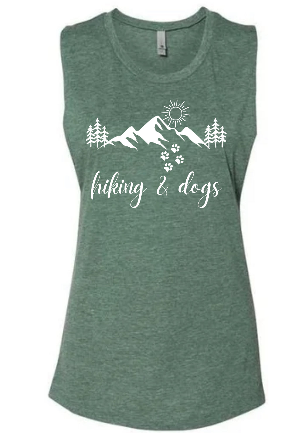 Hiking and dogs tank top