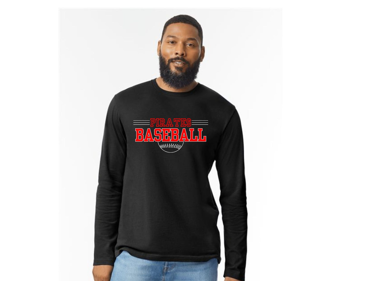 UNISEX LONG SLEEVE PIRATE BASEBALL SHIRT