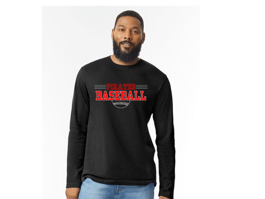 UNISEX LONG SLEEVE PIRATE BASEBALL SHIRT