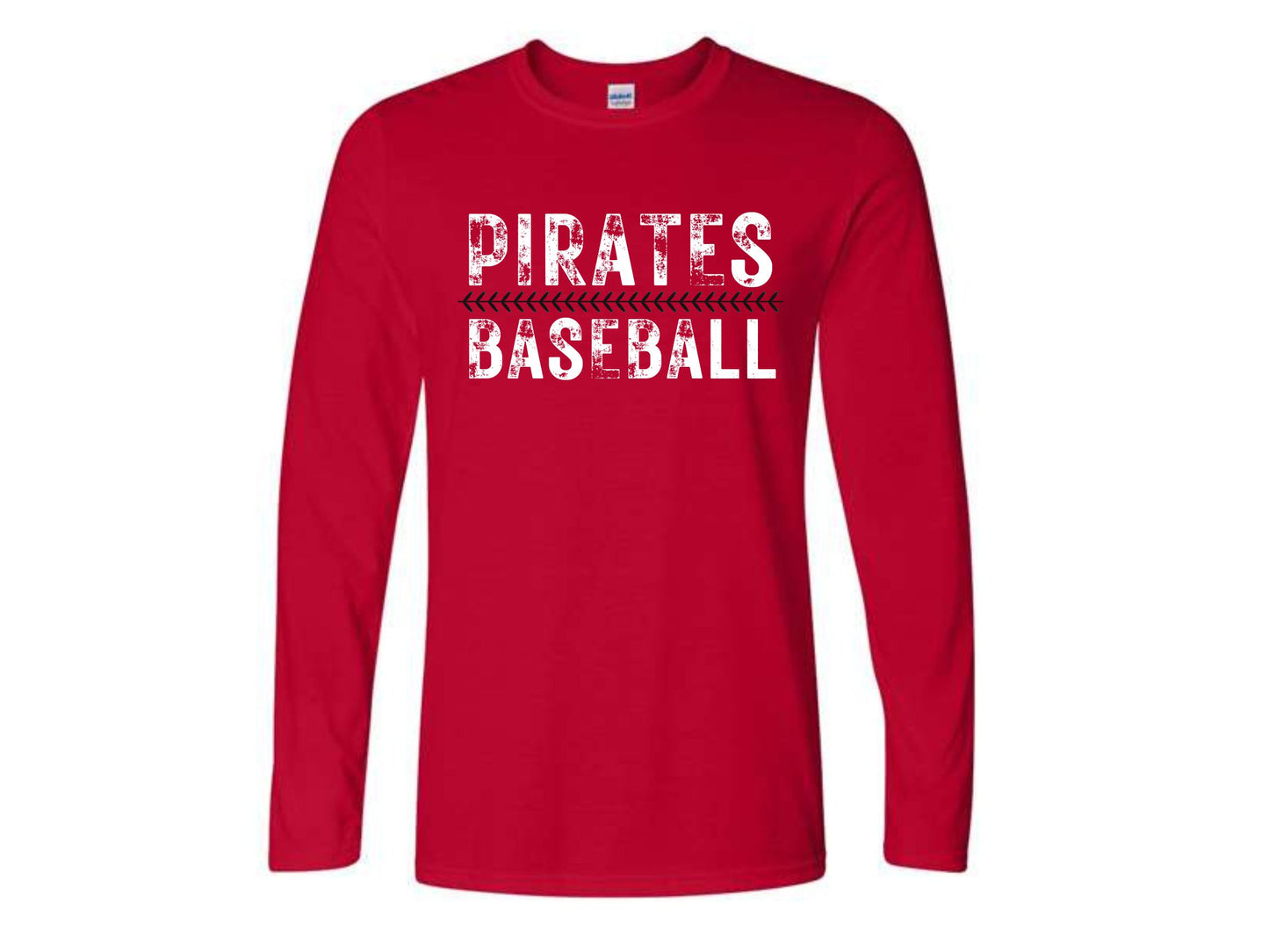 UNISEX LONG SLEEVE PIRATE BASEBALL SHIRT SEAM