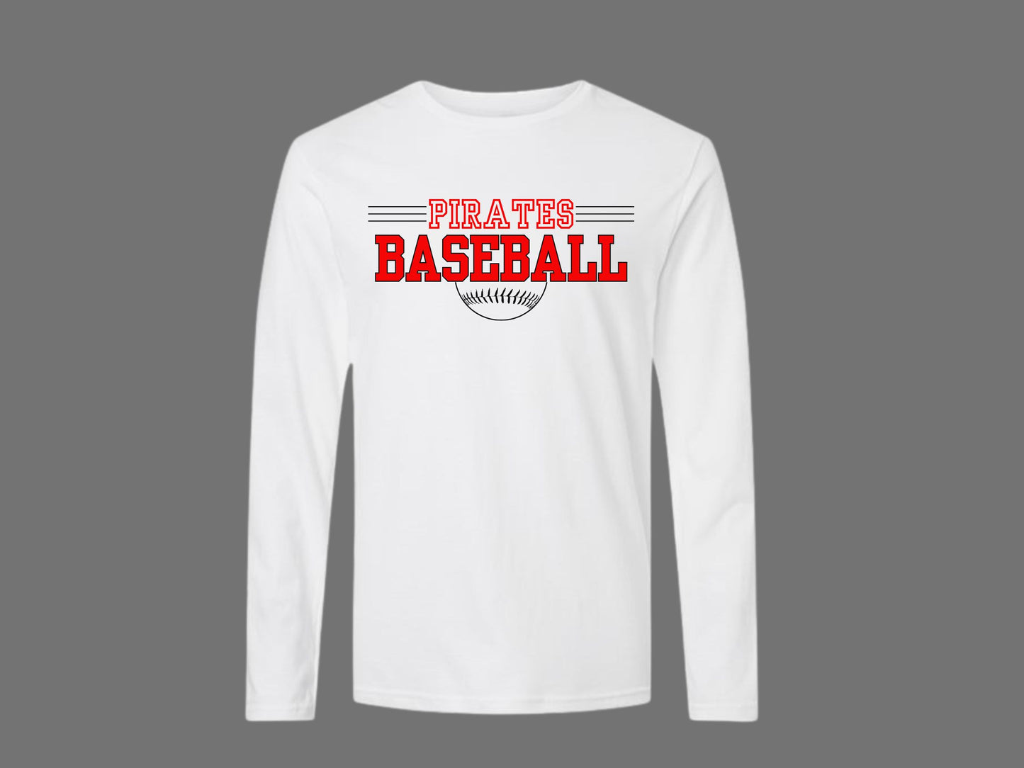 UNISEX LONG SLEEVE PIRATE BASEBALL SHIRT