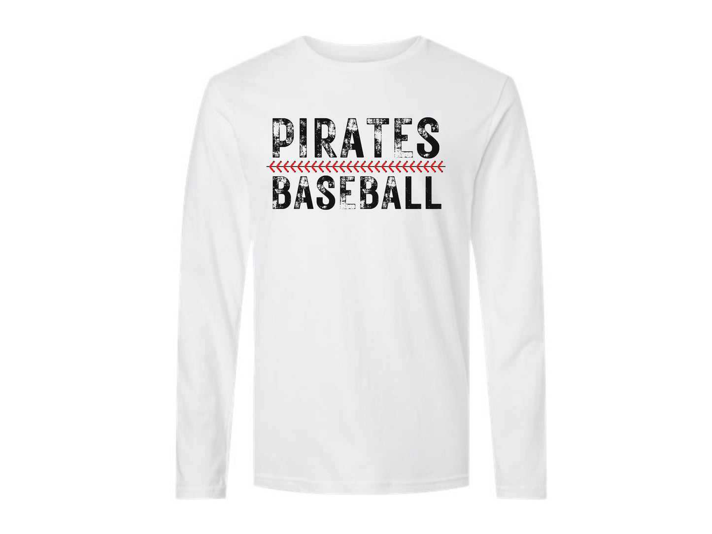 UNISEX LONG SLEEVE PIRATE BASEBALL SHIRT SEAM