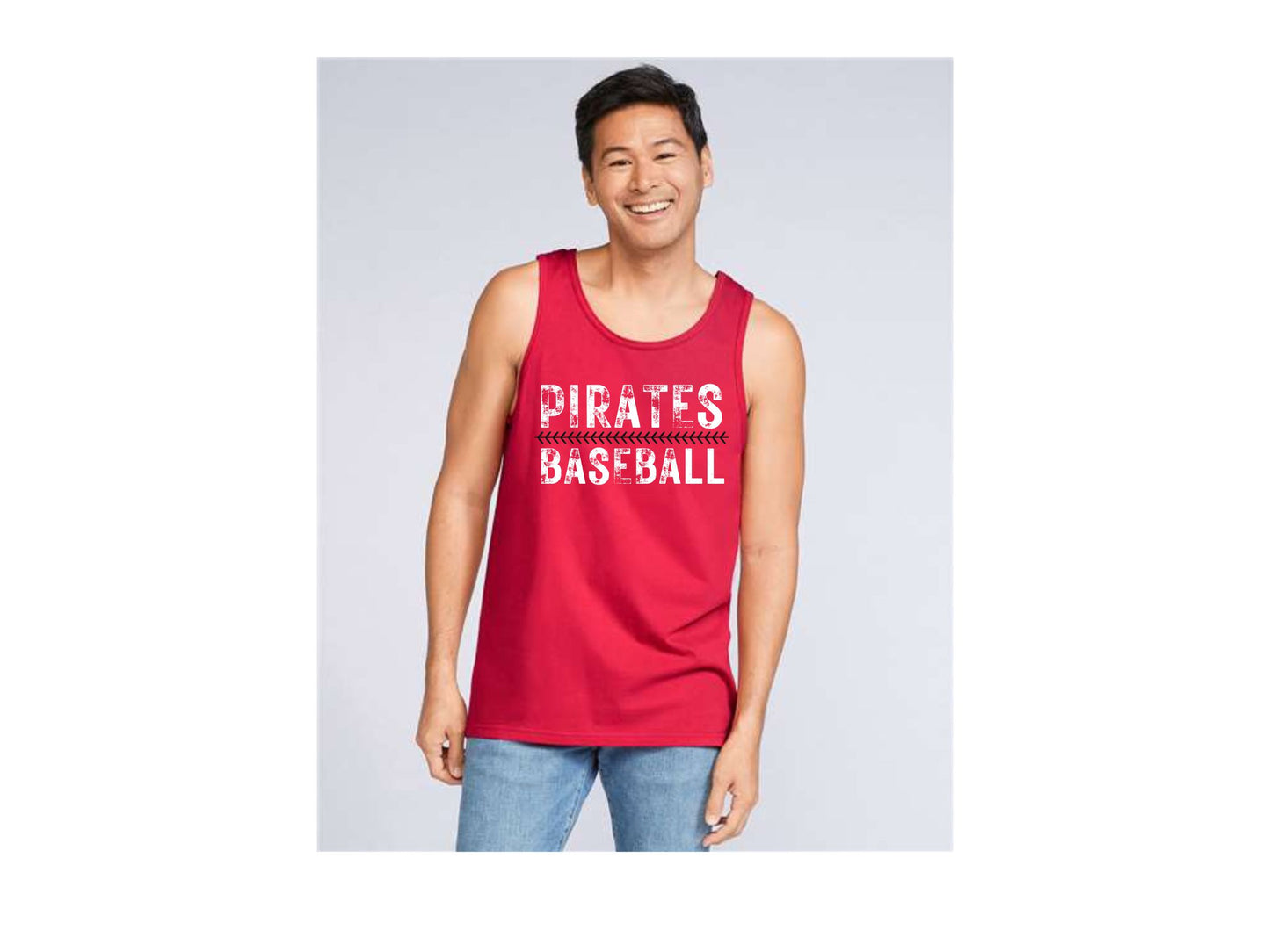 MENS TANK TOP PIRATE BASEBALL SEAMS