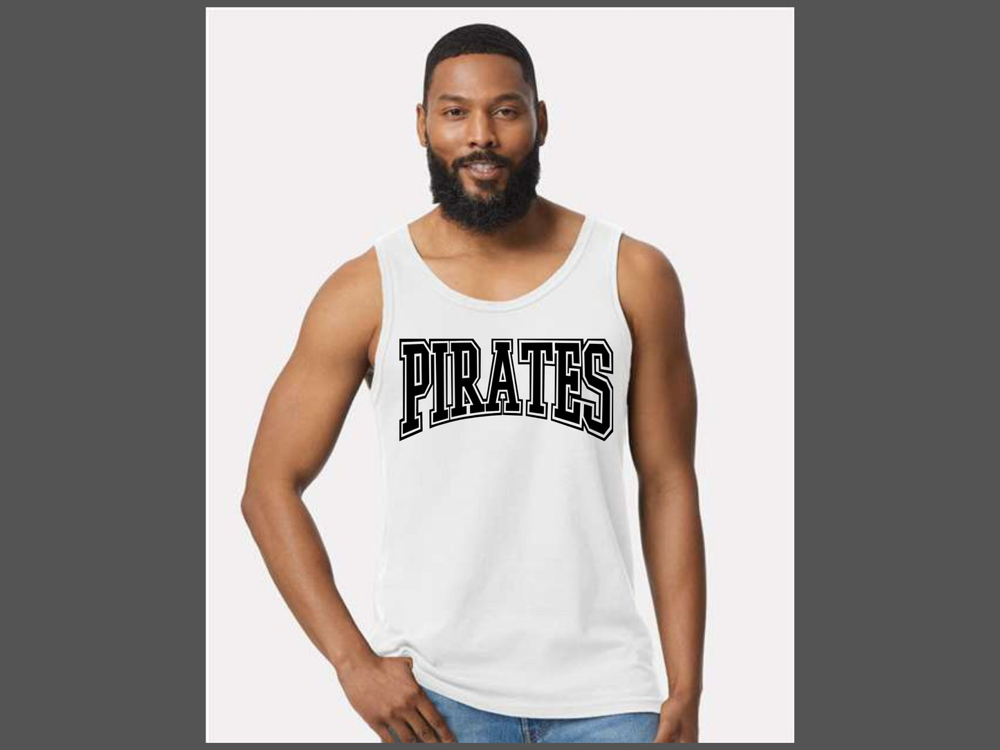 MENS TANK TOP PIRATES OUTLINED