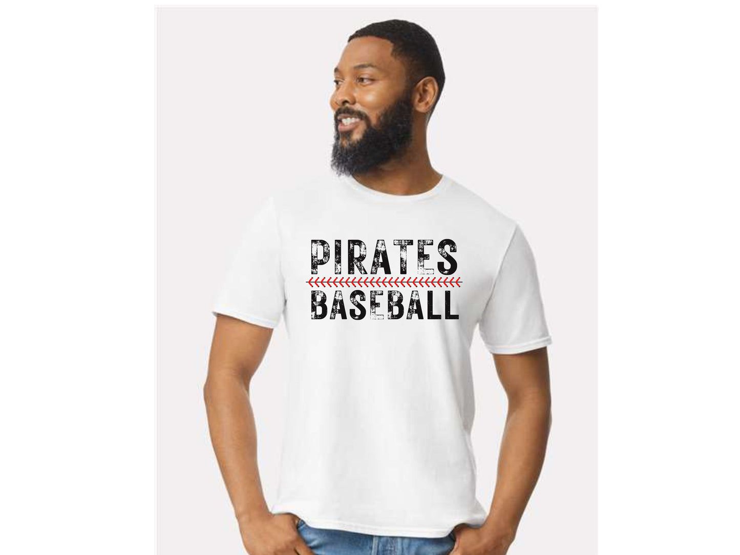 UNISEX SHORT SLEEVE SHIRT PIRATE BASEBALL SEAM