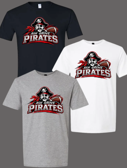 ASH GROVE MASCOT PIRATES FOOTBALL SHORT SLEEVE SHIRT