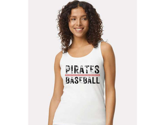WOMENS TANK TOP PIRATE BASEBALL SEAMS