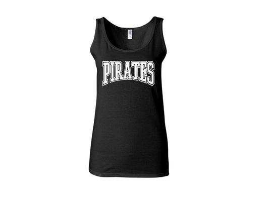 WOMENS TANK TOP PIRATES OUTLINED