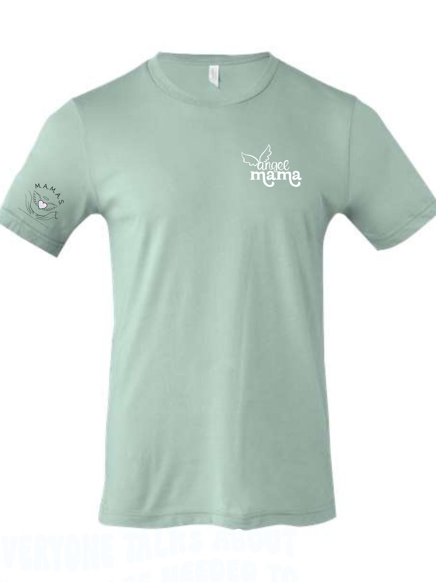 ANGEL MAMA, VILLAGE, DUSTY BLUE SHORT SLEEVE SHIRT