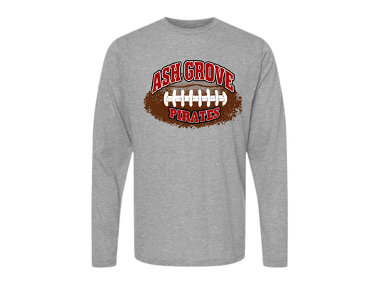 ASH GROVE PIRATES FOOTBALL HEATHER GREY LONG SLEEVE