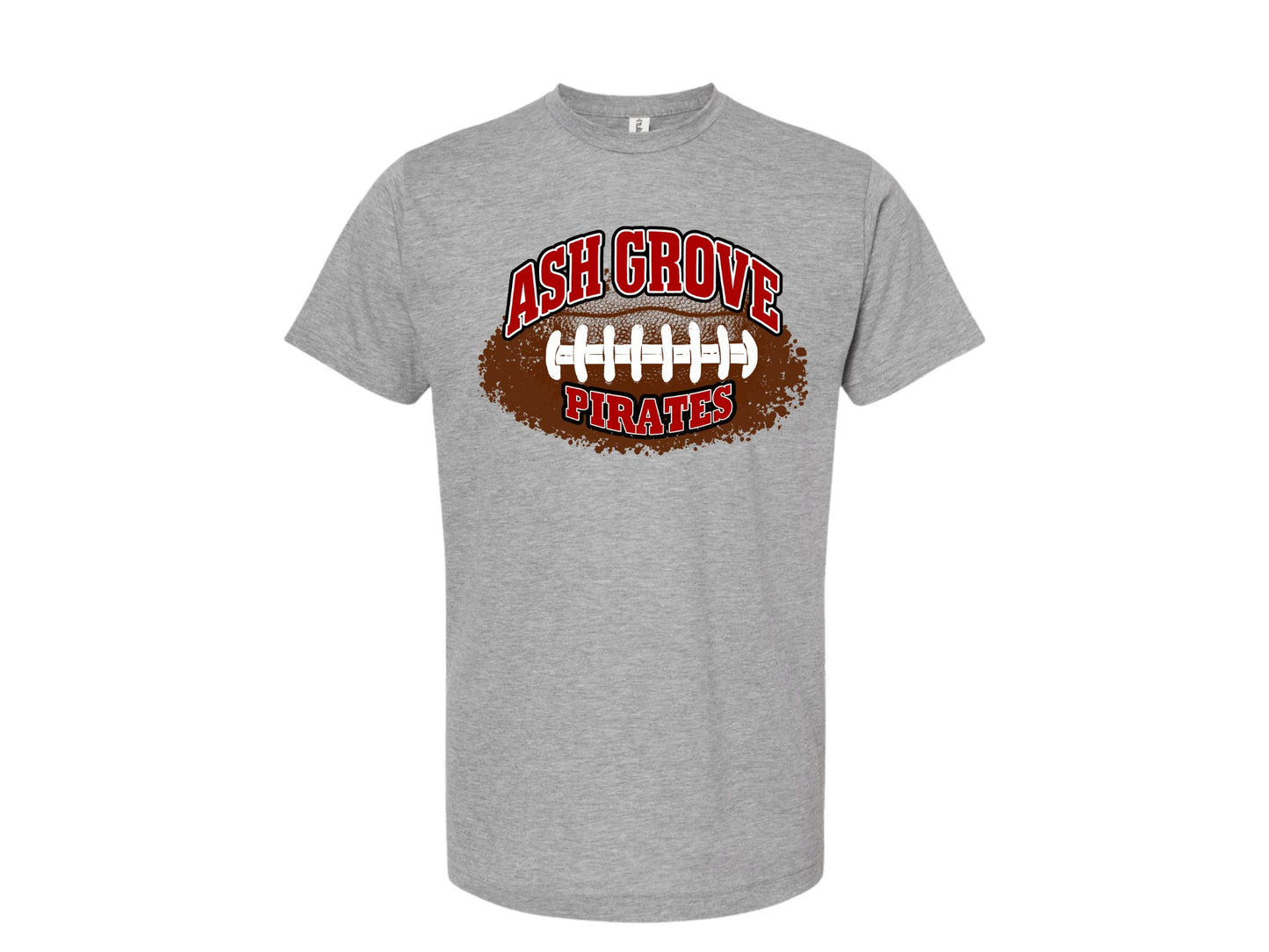 ASH GROVE PIRATES FOOTBALL HEATHER GREY SHORT SLEEVE SHIRT