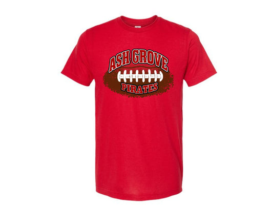 ASH GROVE PIRATES FOOTBALL RED SHORT SLEEVE SHIRT