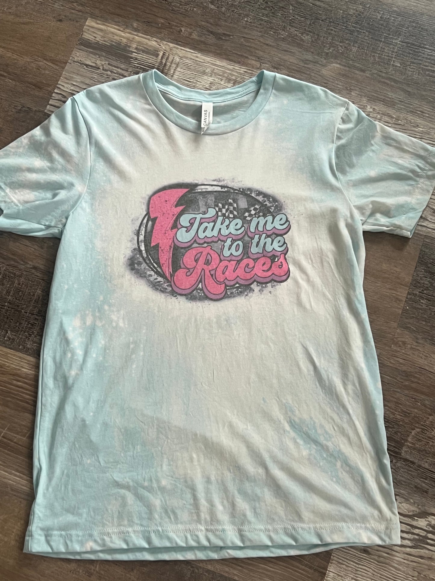 Take me to the races bleached tee