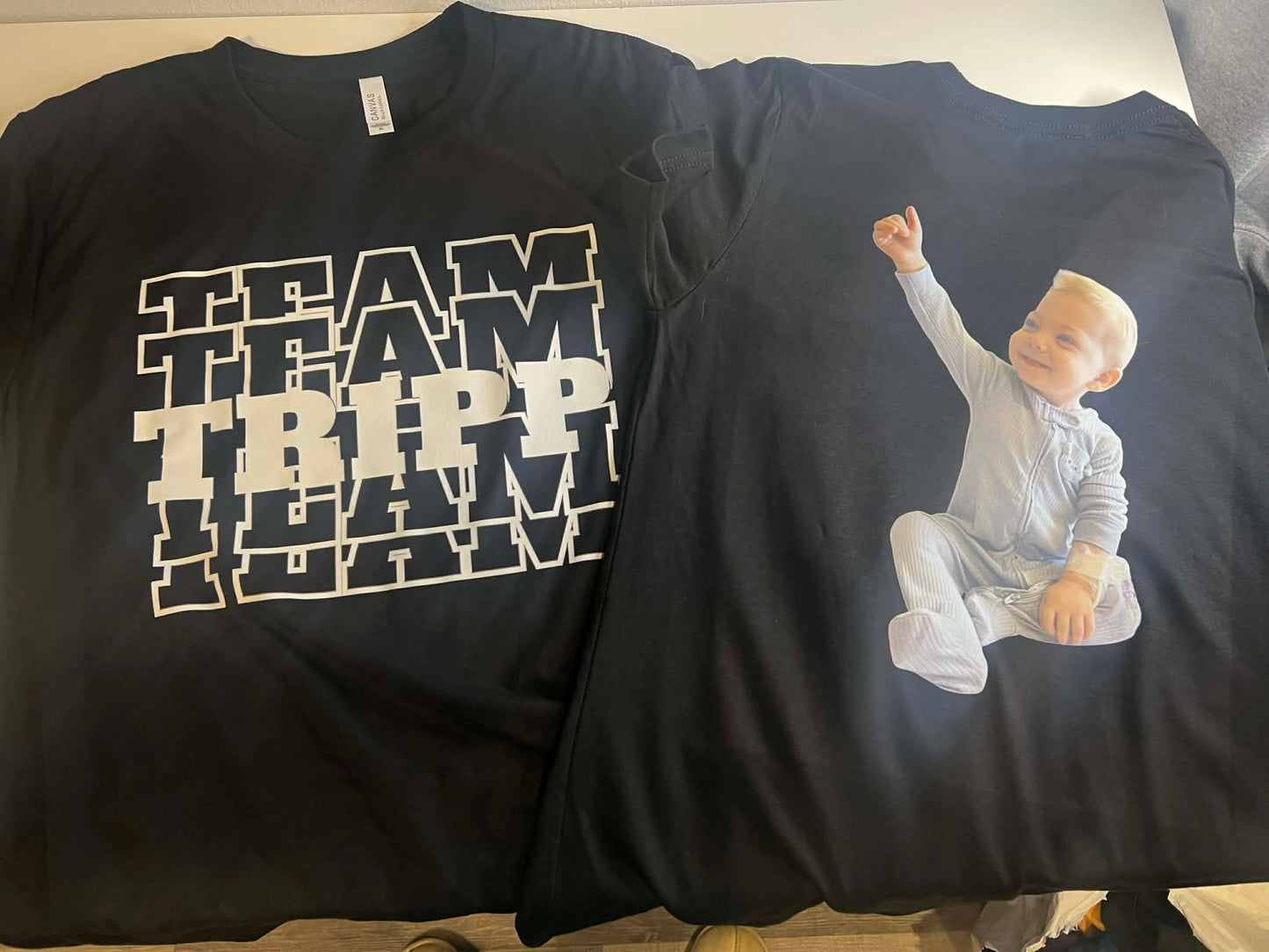 NEW TEAM TRIPP BLACK SHIRT WITH TRIPPS PIC ON BACK