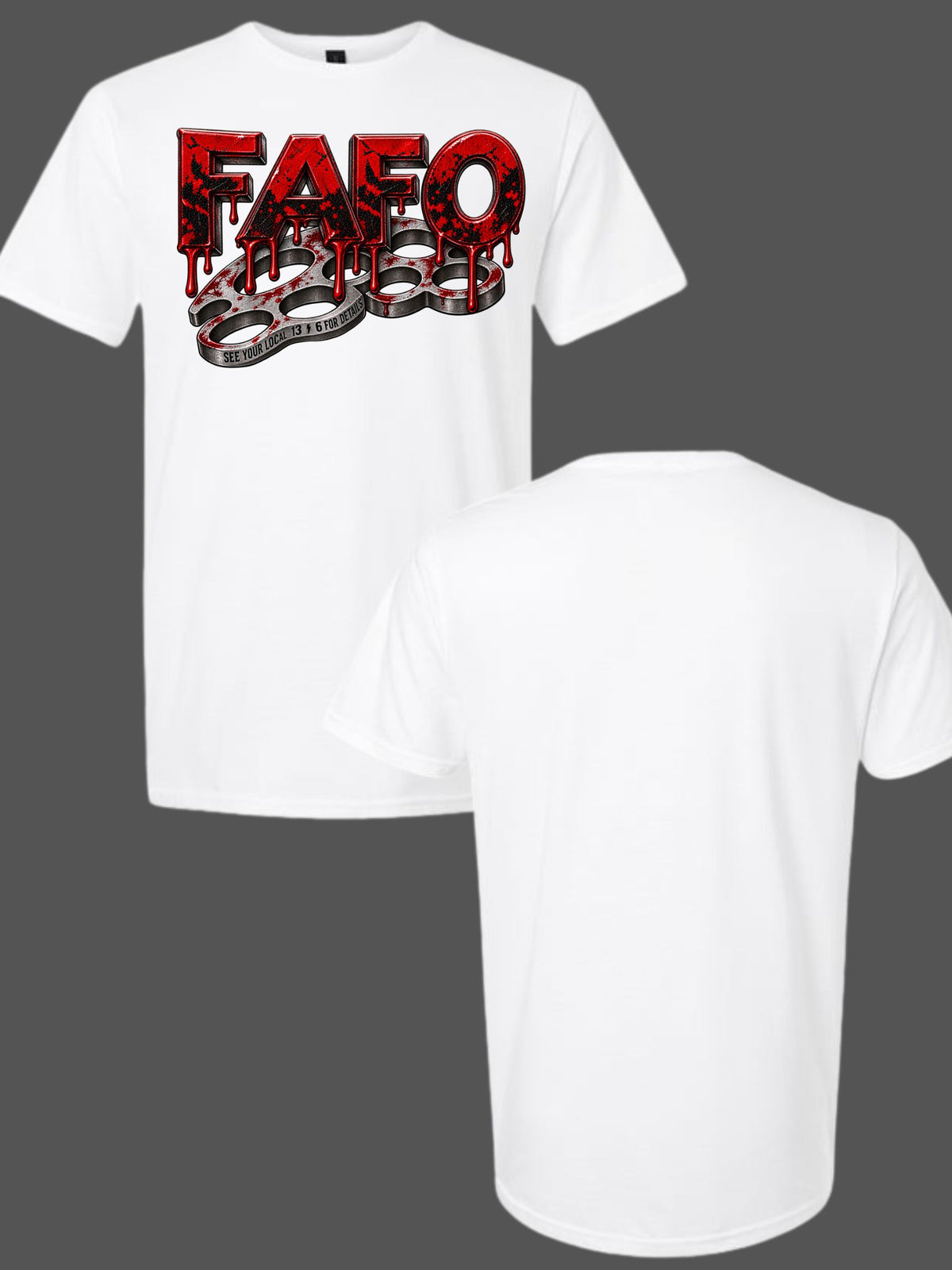FAFO KNUCKLES WHITE TEE