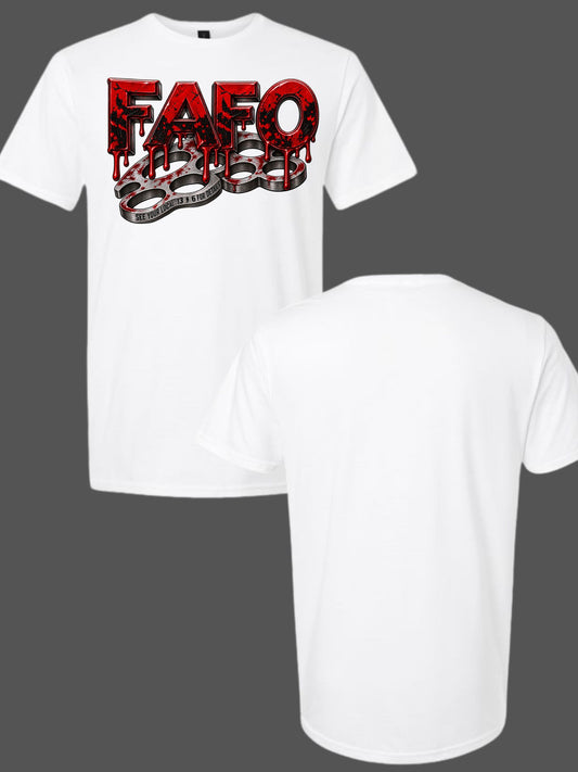 FAFO KNUCKLES WHITE TEE