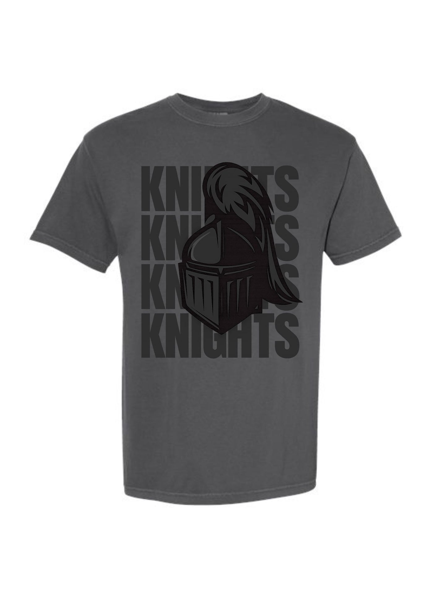 KNIGHTS STACKED PEPPER GREY SHIRT - COMFORT COLORS