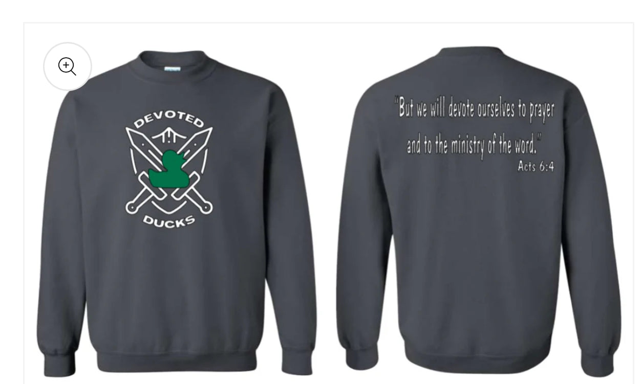 Comfort colors sweatshirt DEVOTED DUCKS