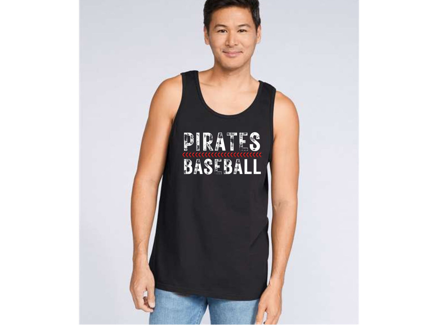 MENS TANK TOP PIRATE BASEBALL SEAMS