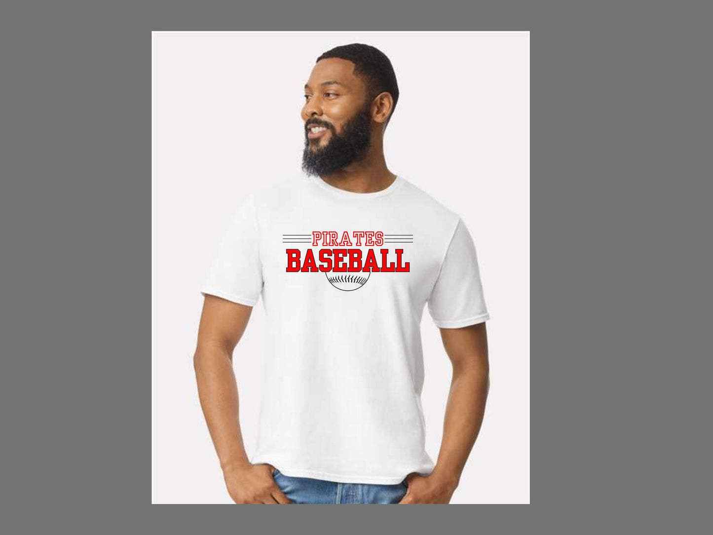 UNISEX SHORT SLEEVE SHIRT PIRATE BASEBALL