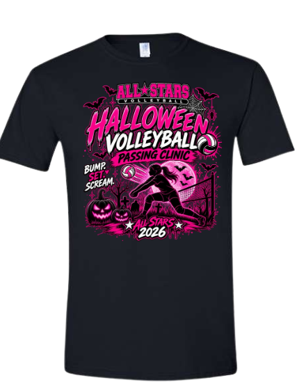 ALL STAR HALLOWEEN VOLLEYBALL CLINIC SHIRT