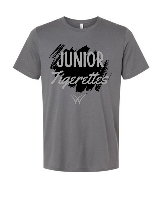 JUNIOR TIGERETTES CHARCOAL GRAY SHORT SLEEVE SHIRT