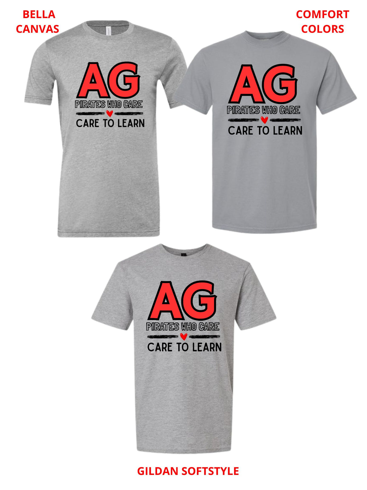 CARE TO LEARN BELLA CANVAS SHIRT YOUTH & UNISEX