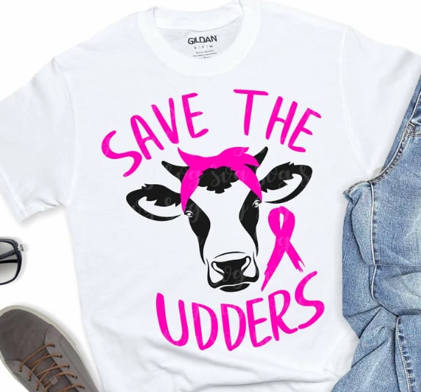 SAVE THE UDDERS WHITE SHIRT OR SWEATSHIRT