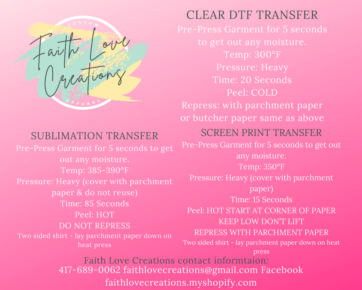 Custom DTF Direct to Film Transfers