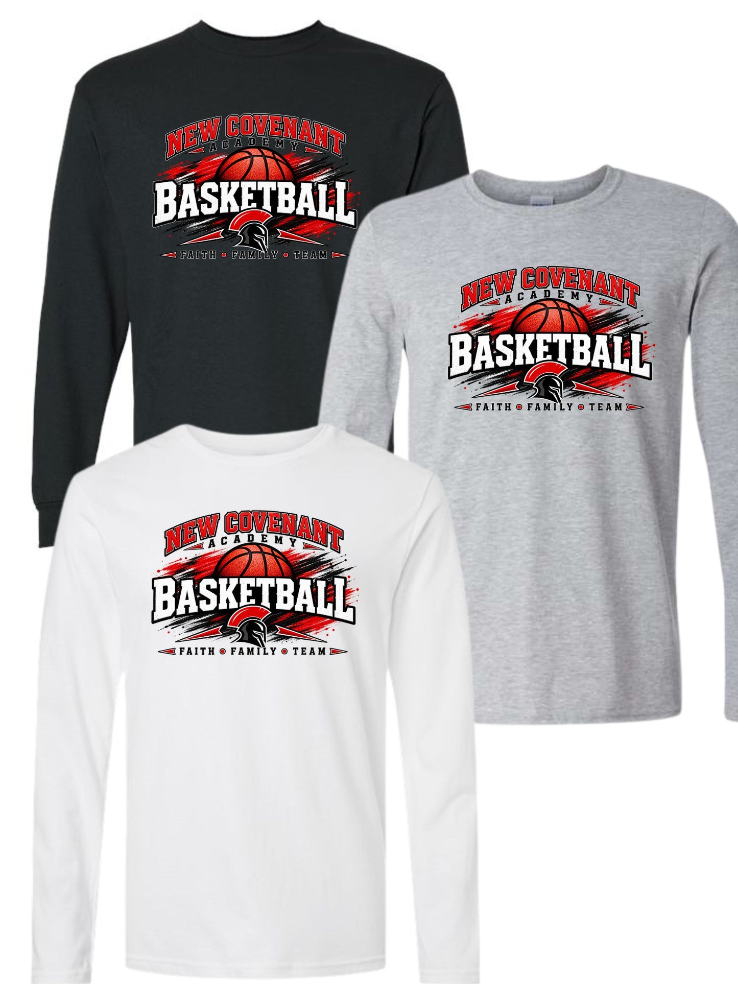 NCA BASKETBALL WITH MASCOT LONG SLEEVE