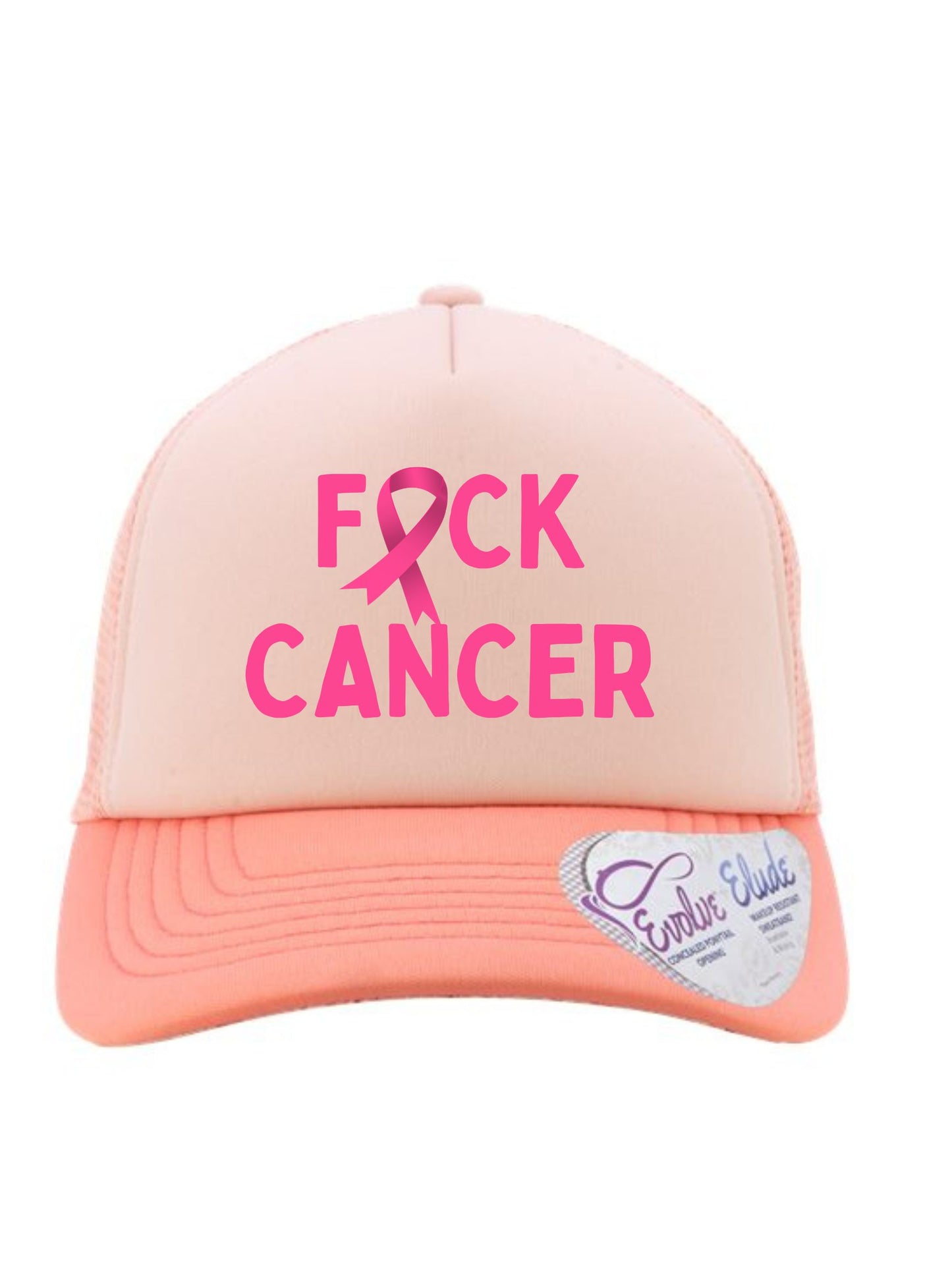 PONYTAIL FOAM TRUCKER HAT -F CANCER