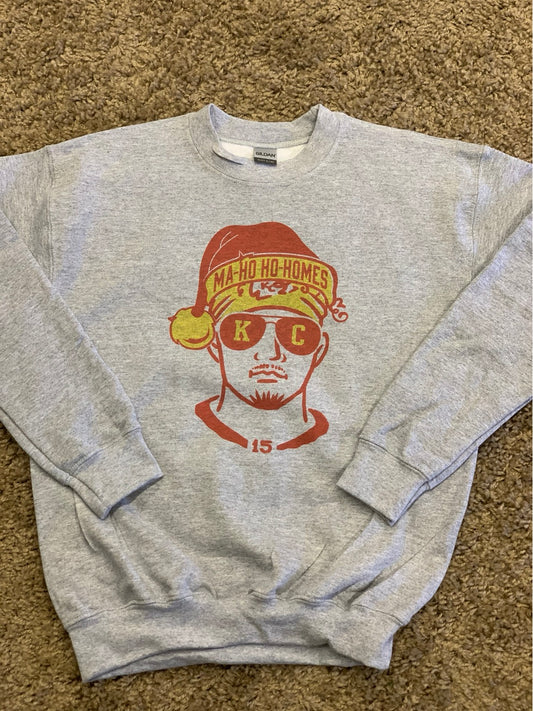 Youth Mahomes Christmas sweatshirt