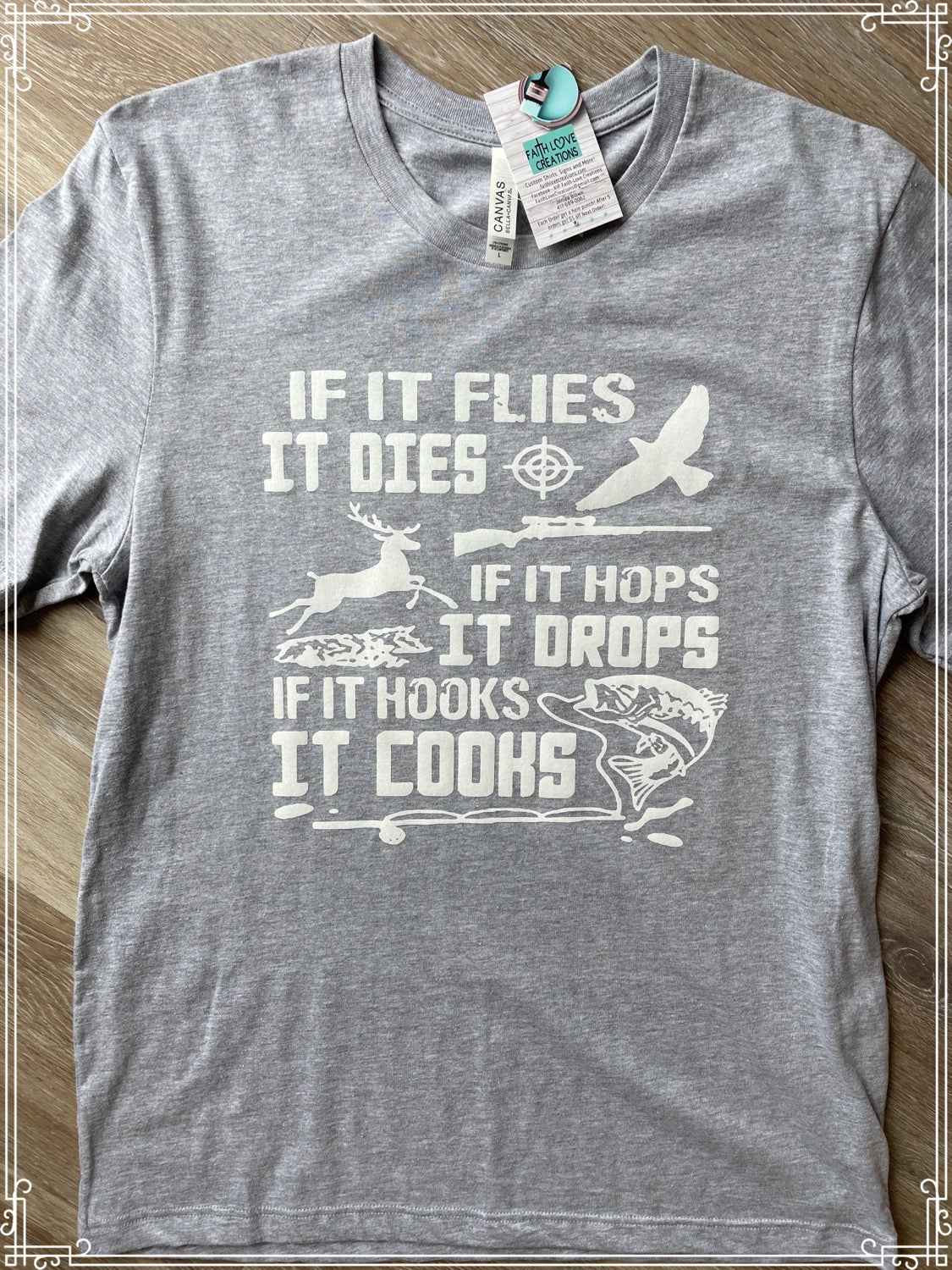 If it flies it dies if it hops it drops if it hooks it cooks