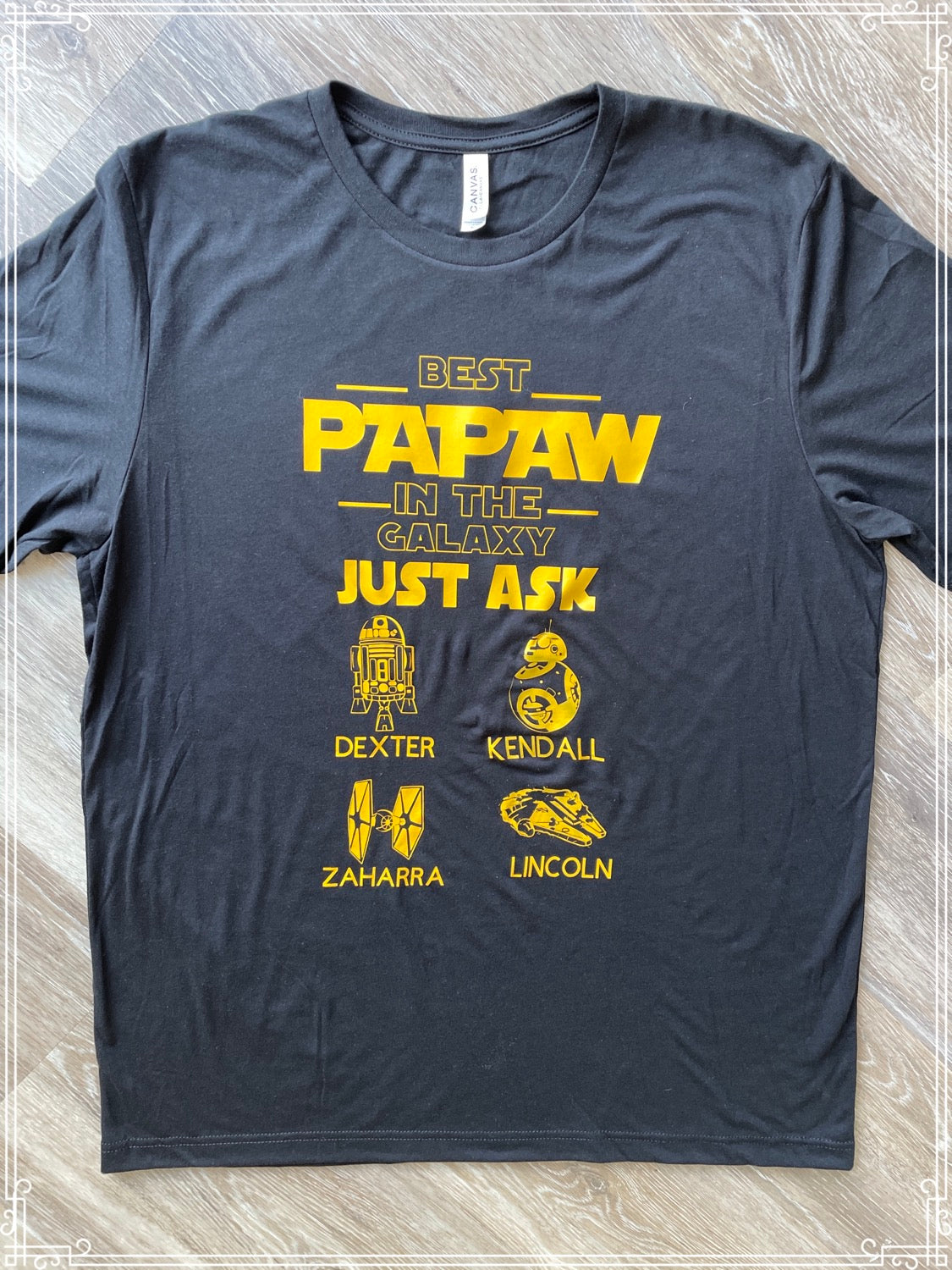 Best Pawpaw in the Galaxy with Grandchildren’s names