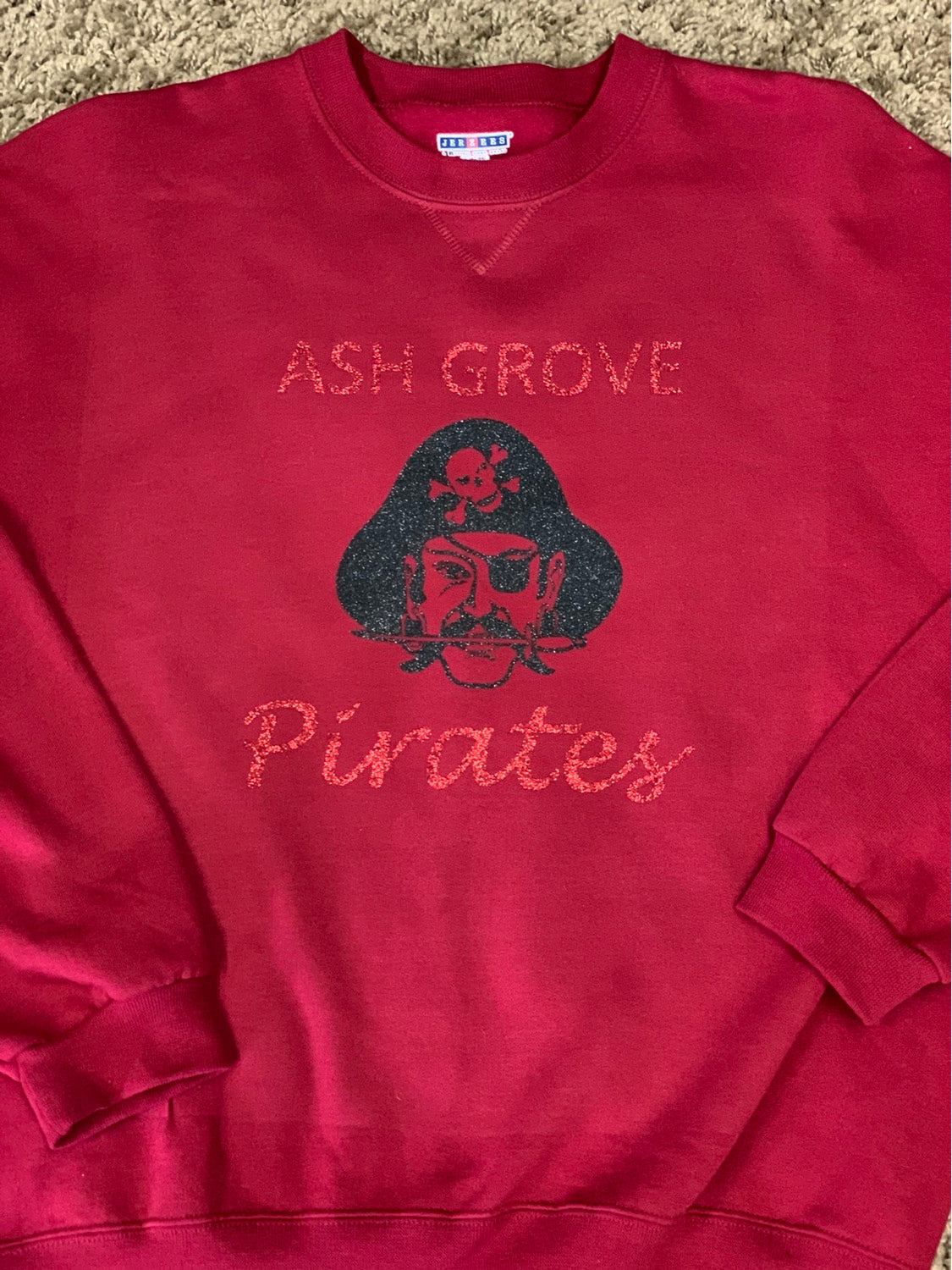 Ash Grove glitter pirates sweatshirt