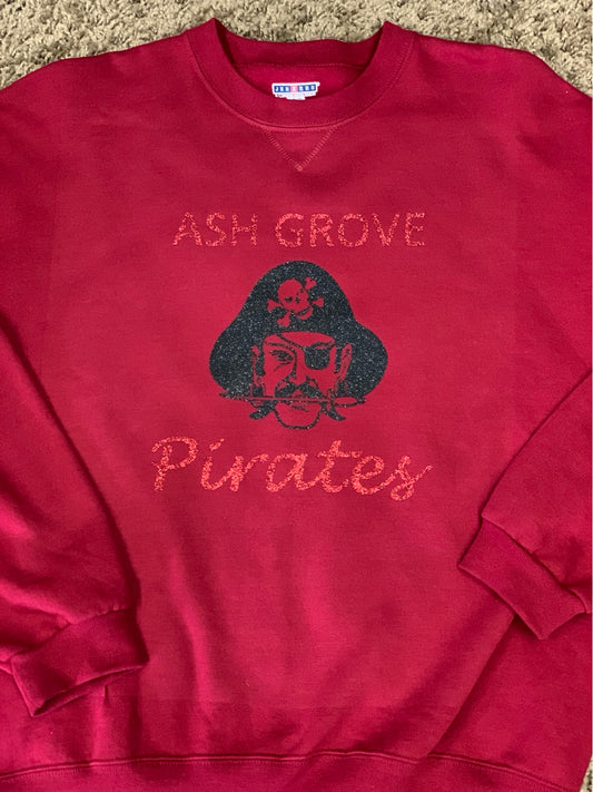 Ash Grove glitter pirates sweatshirt